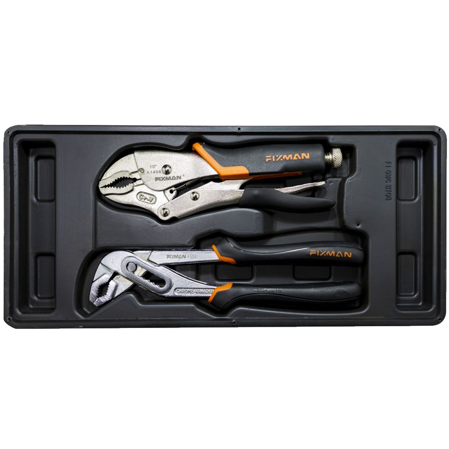 FIXMAN Tray 2 Piece Plier Set Groove Joint Pliers 10' And Lock Grip Pl